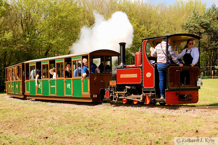 "Spirit of Adventure" heads for Perrygrove, Perrygrove Railway Spring Gala 2023