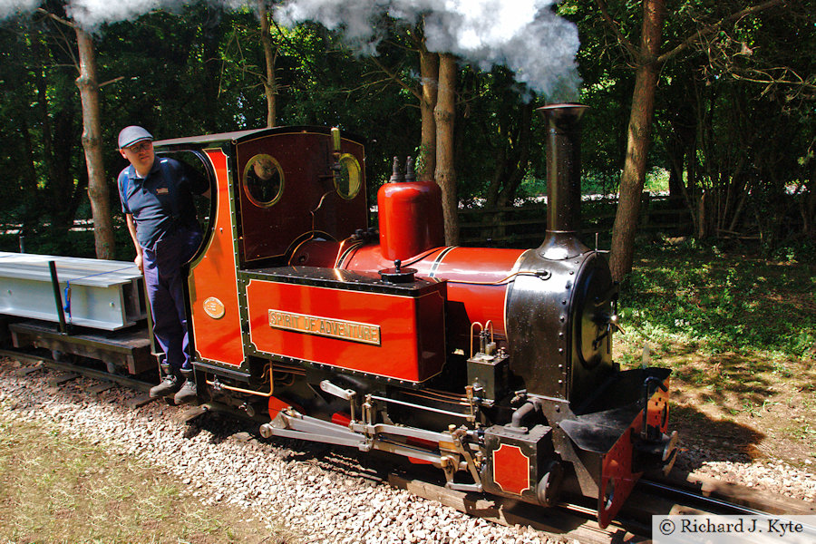 "Spirit of Adventure" approaches Rookwood, Perrygrove Railway Gala, 2024