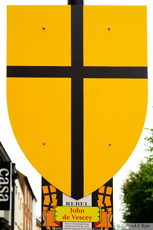 John de Vescey (Rebel), Battle of Evesham Heraldry