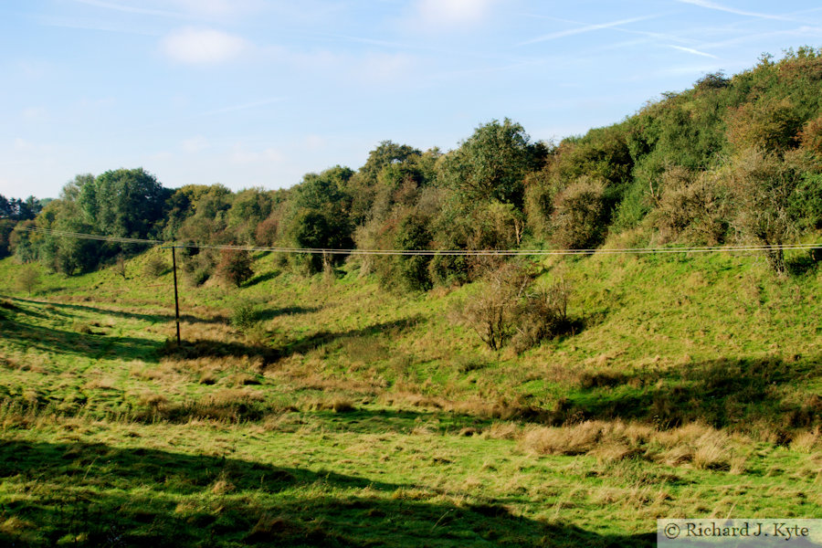 The River Windrush valley, south of Taddington, looking towards Cutsdean, Gloucestershire