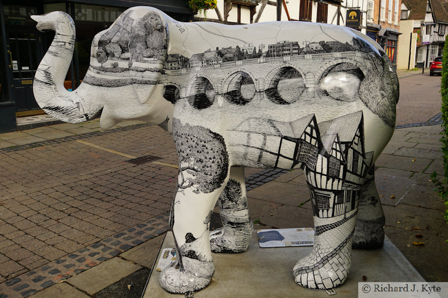 Elephant 14 : "Inky the Elephant", Worcester Big Parade 2021