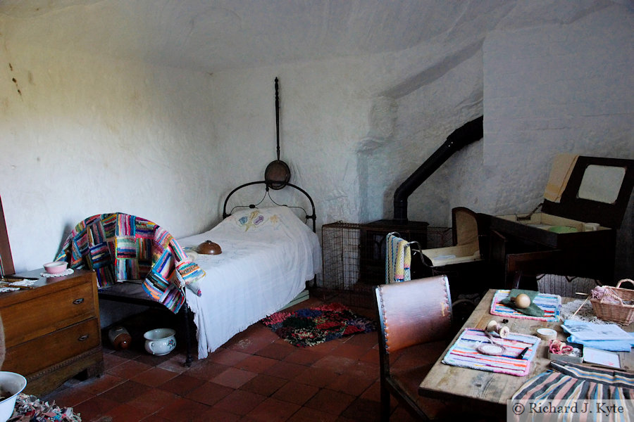 Bedroom, Holy Austin Rock Houses (West Side), Kinver Edge, Staffordshire