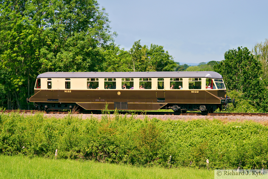 GWR Railcar no. 22 passes Far Stanley, Gloucestershire Warwickshire Railway