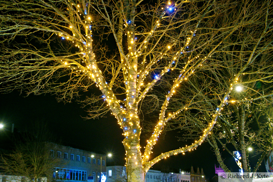 Christmas Lights, High St, Evesham, Worcestershire