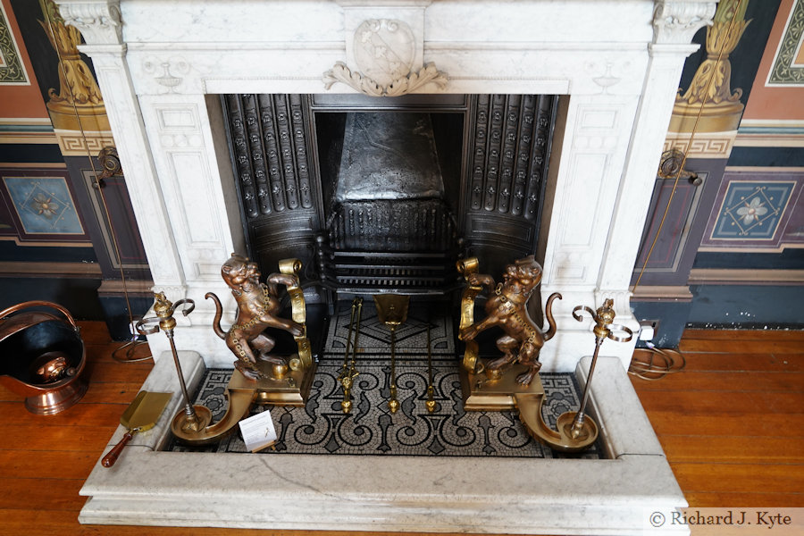 Fireplace, The Pompeian Room, Ickworth Estate, Suffolk