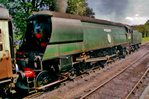SR "Battle of Britain Class" no. 34070 "Tangmere" at Toddington, Gloucestershire Warwickshire Railway