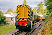 09106 "Railfreight" departs Parkend
